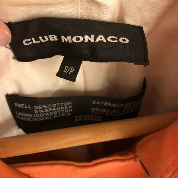 Club Monaco Trench Size S, Coral - Picture 5 of 6